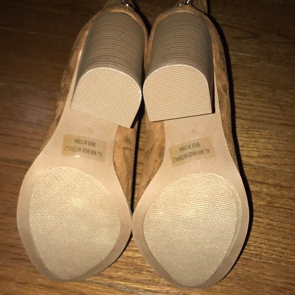 Cognac Suede Booties - Picture 5 of 5